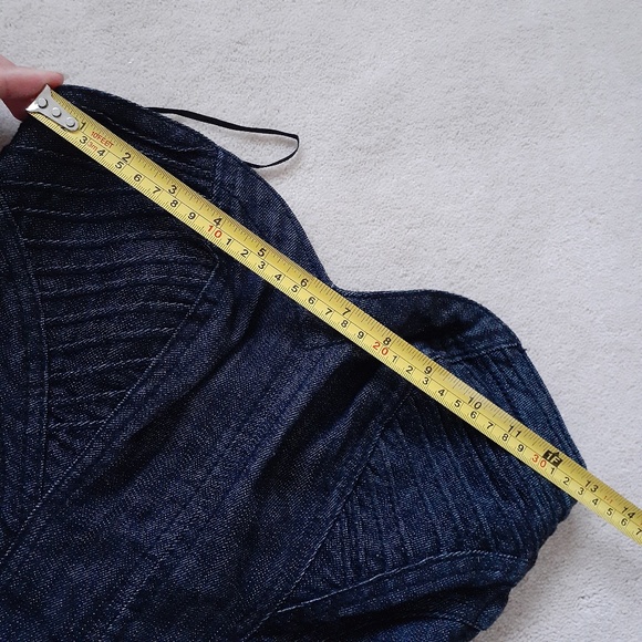 Strapless Sweetheart Neckline Denim Jumpsuit - Picture 11 of 13